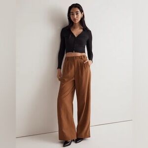 Madewell The Harlow Wide Leg Pant in Acorn